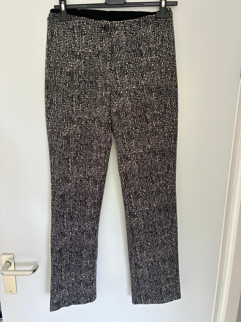Rosner Antonia_296 Mid-Waist Skinny Broek Zwart/Wit, Maat 38/40 (M), Zwart, Ophalen of Verzenden, Zo goed als nieuw