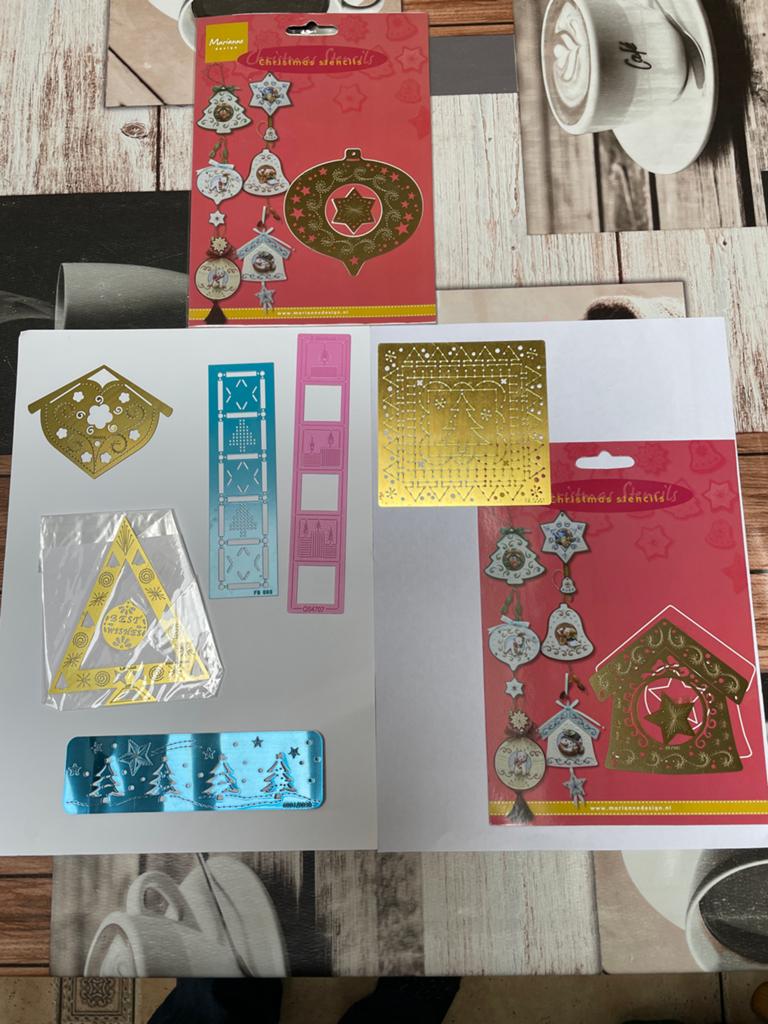 Marianne Design Kerst Stencils en Mallen Set, Ophalen of Verzenden, Zo goed als nieuw, Frame of Mal