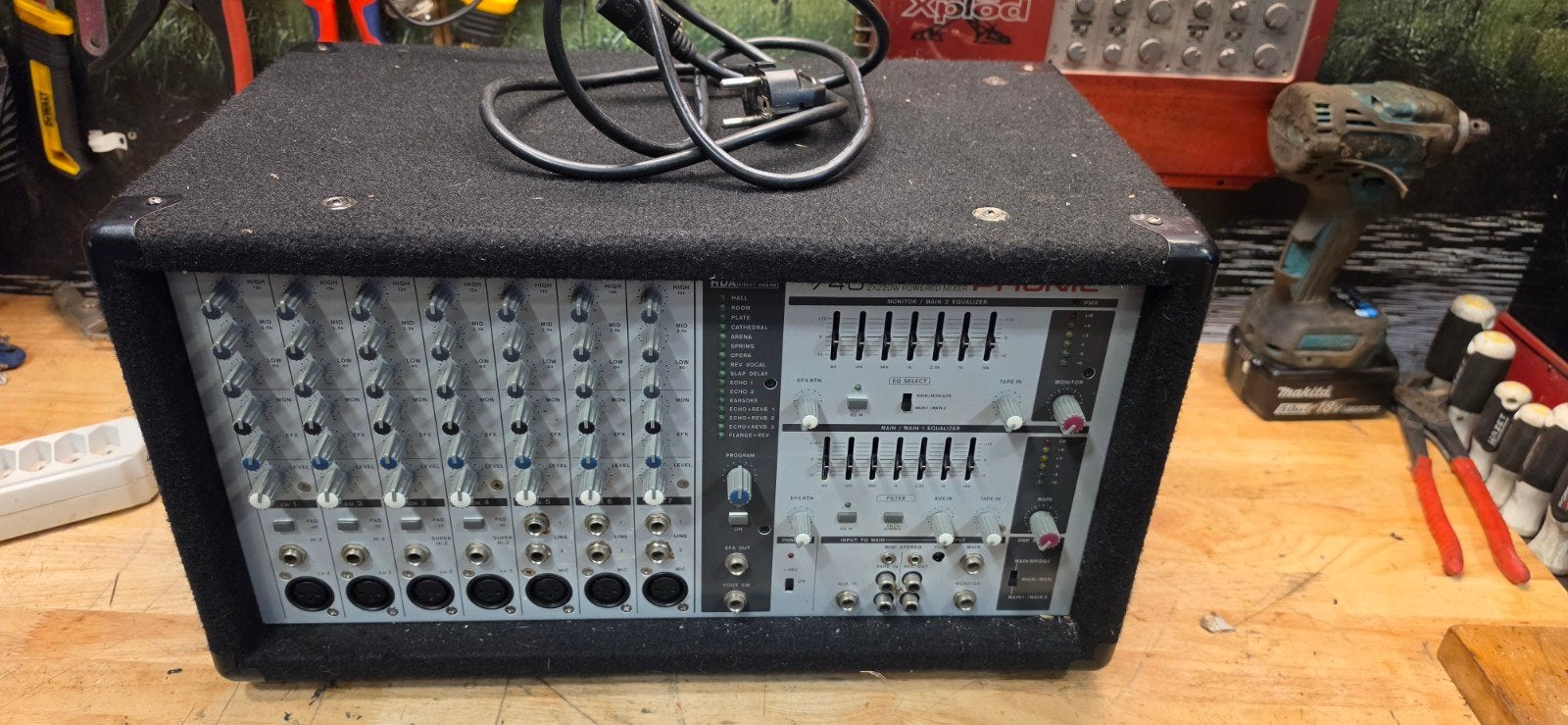 zang installatie powerd mixer, Ophalen of Verzenden, Zo goed als nieuw, Minder dan 500 watt
