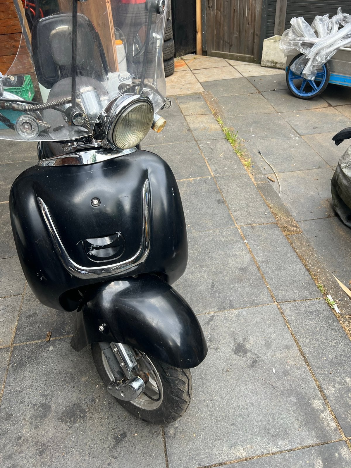 AGM retro Scooter met Windscherm, Fietsen en Brommers, Ophalen, Gebruikt, Benzine, Overige merken
