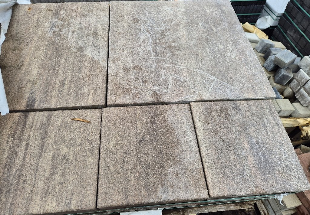 Tuintegel Soft Comfort Ivory Wildverband 6cm dik 15m2, Ophalen of Verzenden, Zo goed als nieuw, 10 m² of meer, Beton
