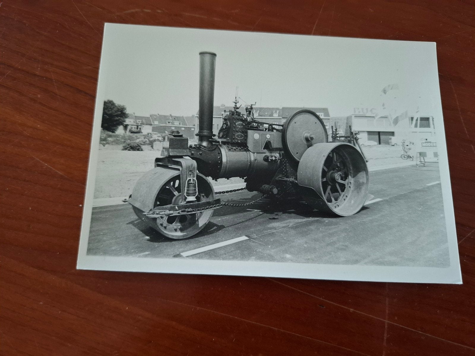 Historische stoomwals - Aveling en Porter - ca. 1960, Verzamelen, 1960 tot 1980, Foto, Ophalen of Verzenden, Zo goed als nieuw