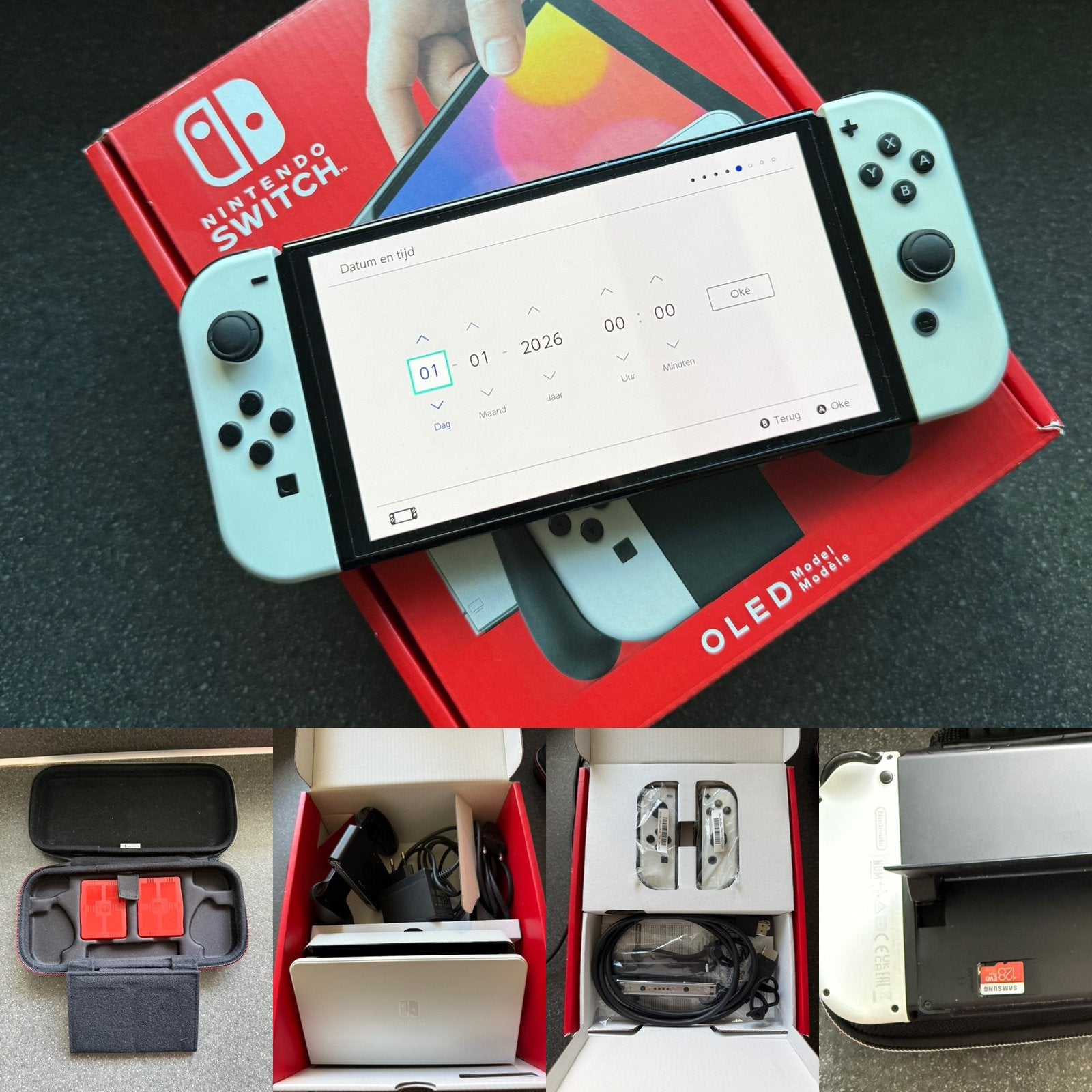 Nintendo Switch OLED, Spelcomputers en Games, Ophalen of Verzenden, Gebruikt, Met 2 controllers, Switch OLED