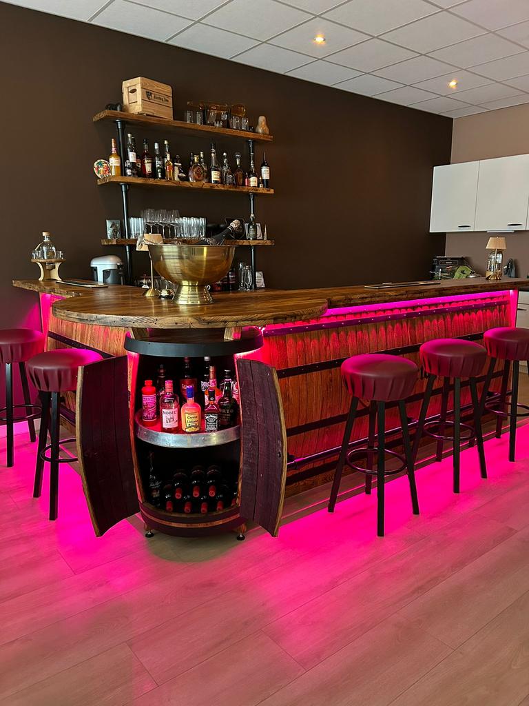 Unieke handgemaakte bar van wijnvaten en eikenhout, Ophalen, Renswoude, Richardheuff@ziggo.nl, Nieuw