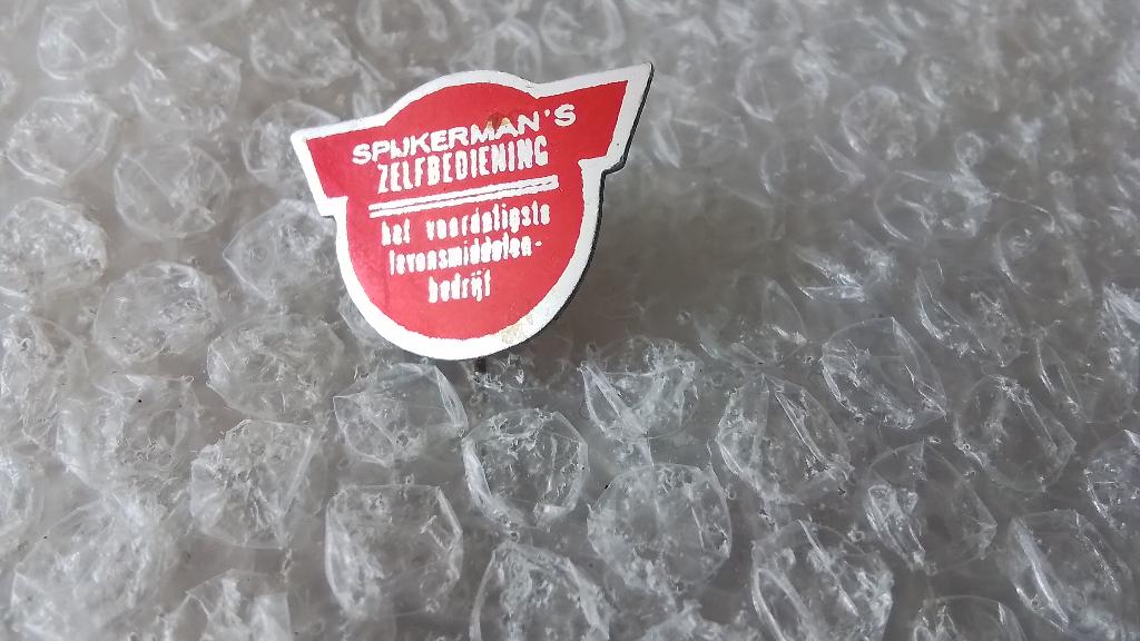 Speldje spijkerman's zelfbediening, Verzamelen, Speldjes, Pins en Buttons, Ophalen of Verzenden, Zo goed als nieuw, Overige onderwerpen