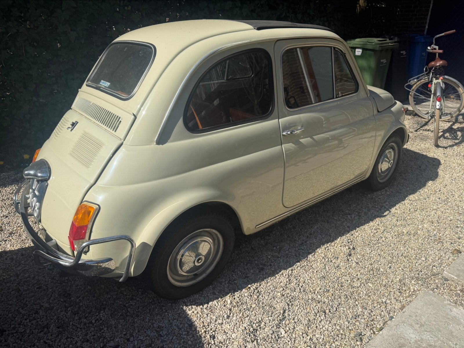 Fiat 500 oldtimer Crème, foto 3