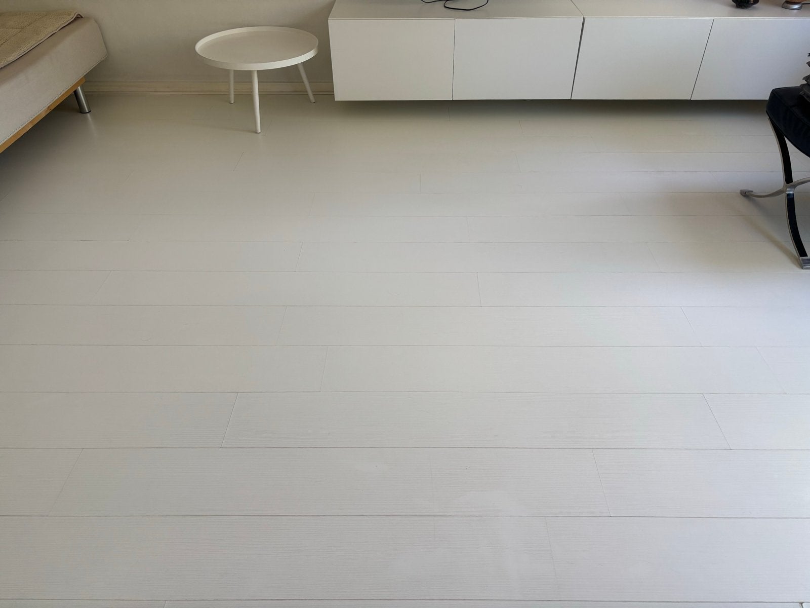 Witte Kliklaminaatvloer - ca. 40 m2, Ophalen, Gebruikt, Wit, 25 tot 50 m²