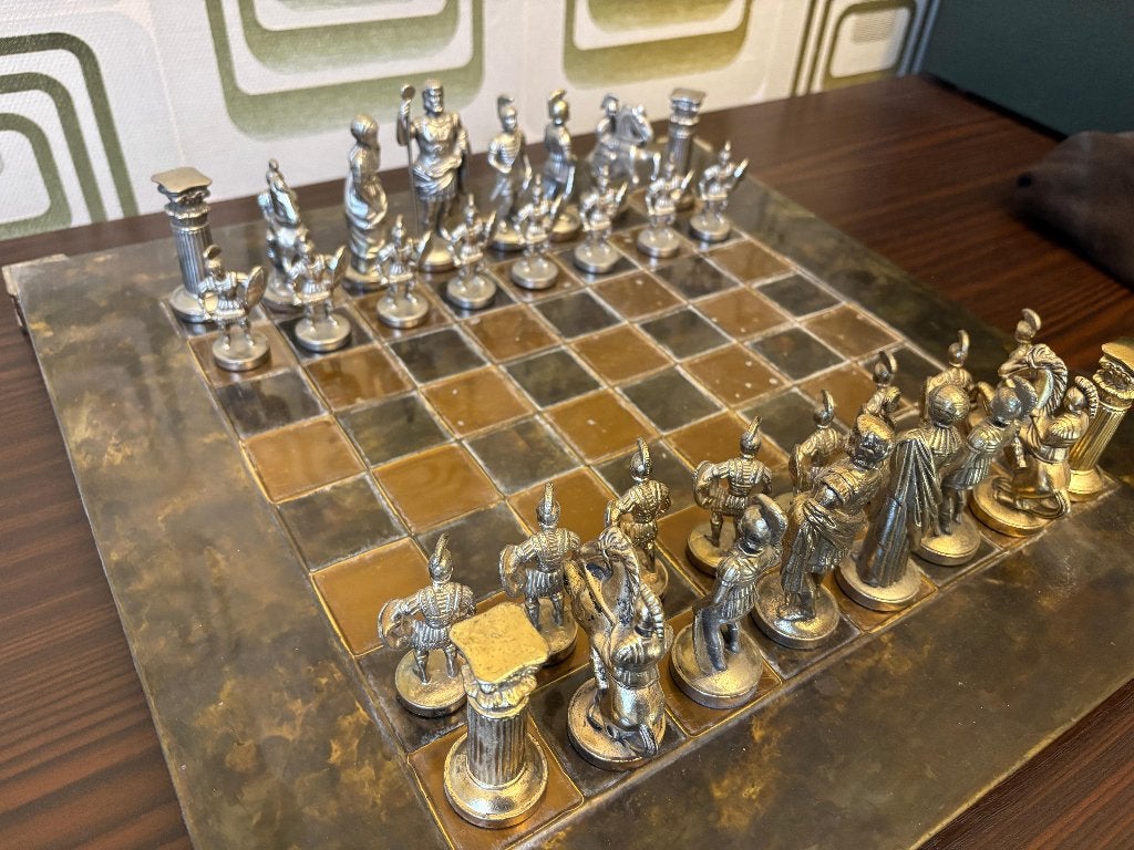 Grieks-Romeins schaakspel, Hobby en Vrije tijd, Een of twee spelers, Ophalen of Verzenden, Gebruikt