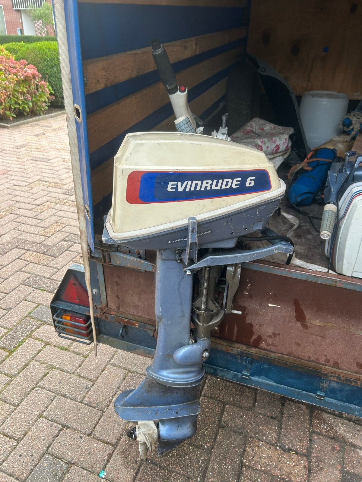 2x Evinrude 6pk 2-takt buitenboordmotoren, Ophalen, Gebruikt