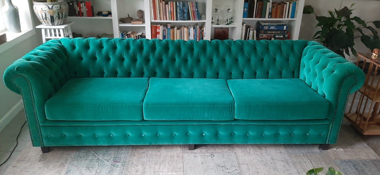 Chesterfield Brighton 4,5-zits bank in Royal Mint 50, Huis en Inrichting, Banken | Bankstellen, Ophalen, 250 tot 300 cm, 75 tot 100 cm