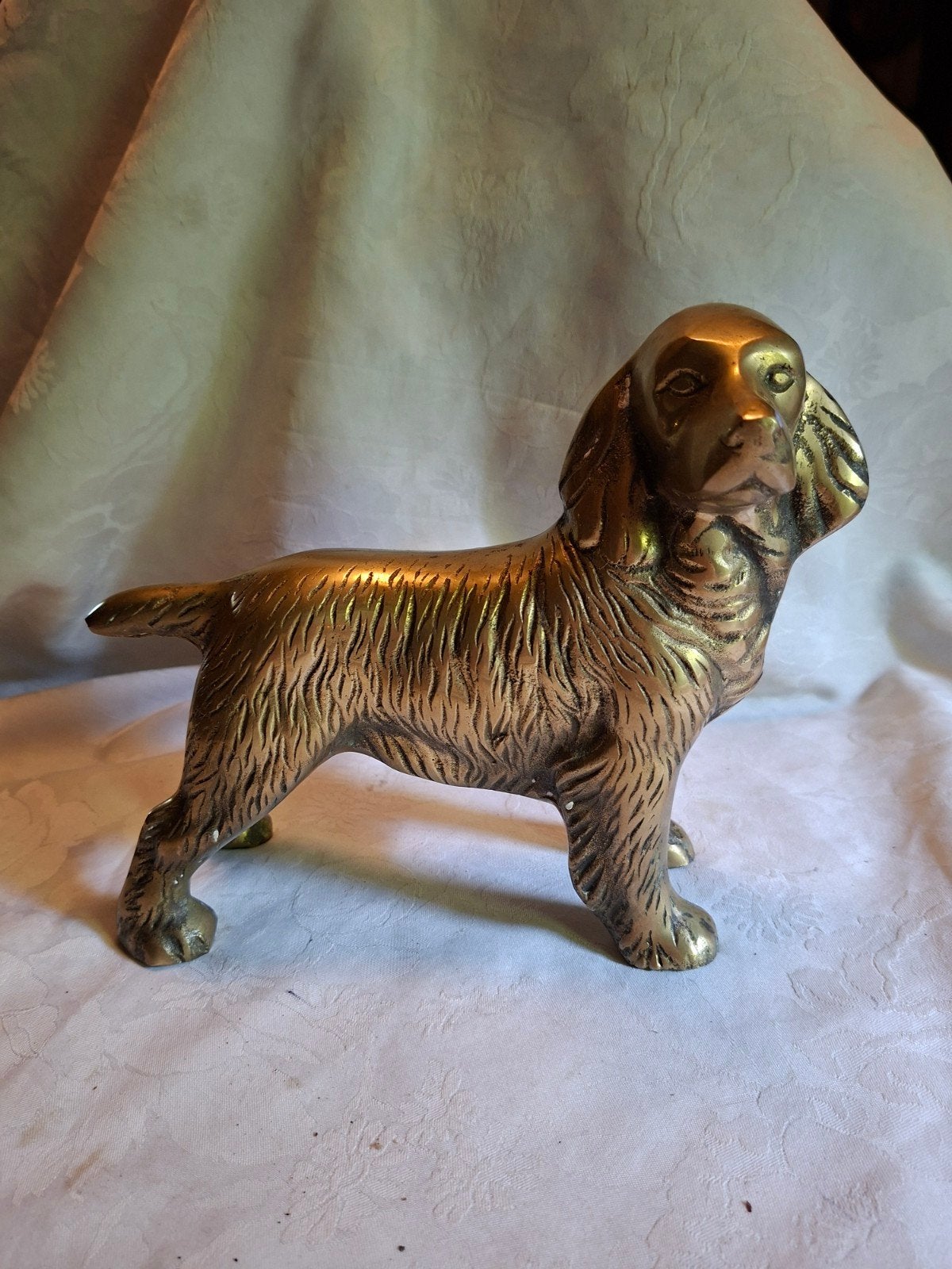 massief messing hond 24 x 18 cm, Verzenden