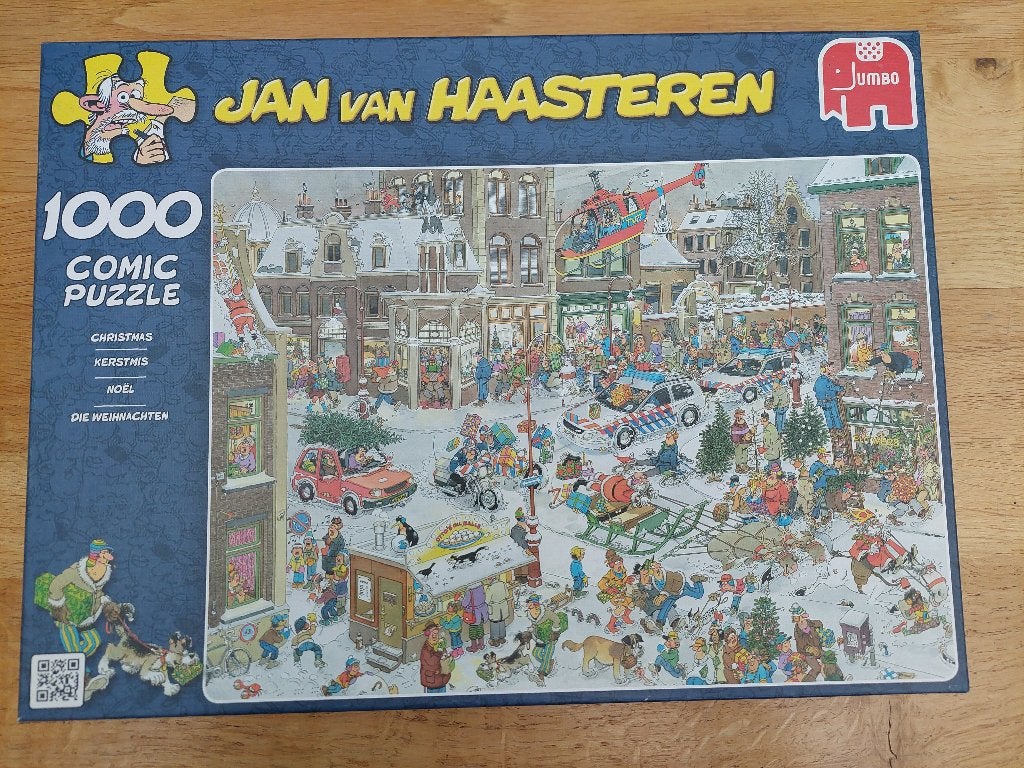 Jan van Haasteren Kerstpuzzel 1000 stukjes, Ophalen of Verzenden, 500 t/m 1500 stukjes, Gebruikt, Legpuzzel