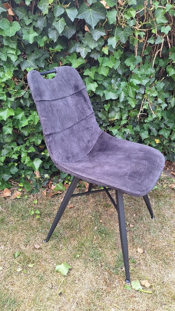 Vier eetkamer stoelen, Ophalen, Gebruikt, Grijs, Vier