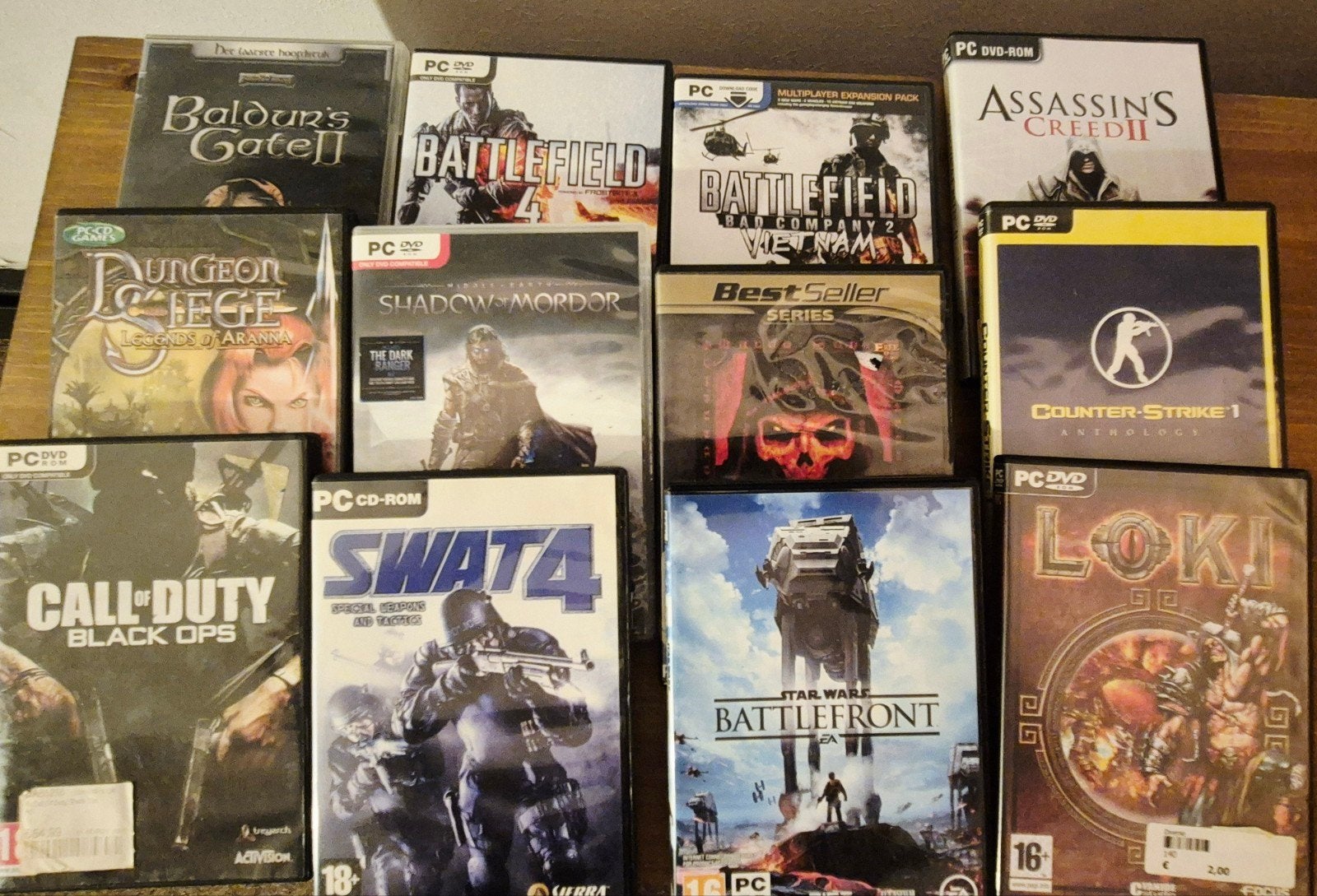 PC Games Collectie: Baldur's Gate, Battlefield, Call of Duty, Online, Gebruikt, 1 speler, Ophalen of Verzenden