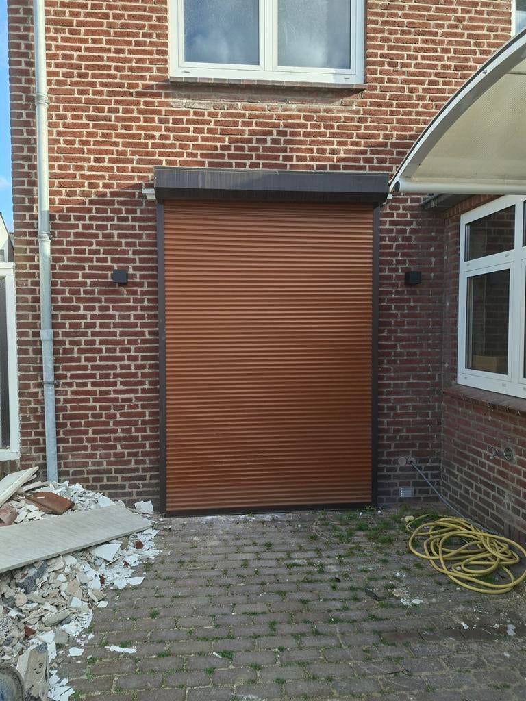 Gedemonteerd rolluik - B170.5 x H210.5 cm, Doe-het-zelf en Verbouw, Rolluiken, Gebruikt, Bruin, 200 cm of meer, 150 tot 200 cm