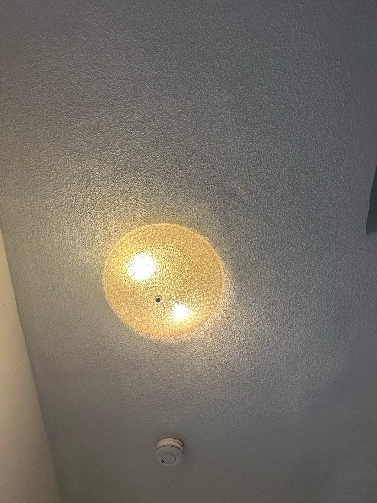 Plafondlamp met bubbelglas design, Ophalen, Wit, Overige merken, Gebruikt