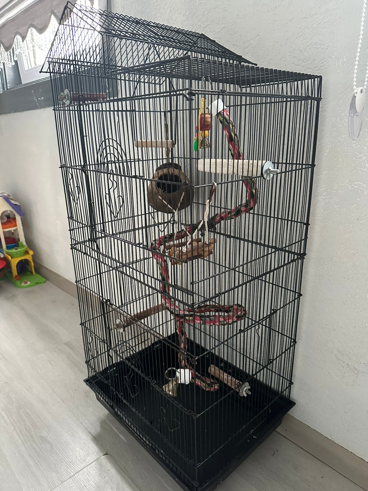 vogelhuisje, Ophalen of Verzenden, Zo goed als nieuw, Hout, Vogelkooi