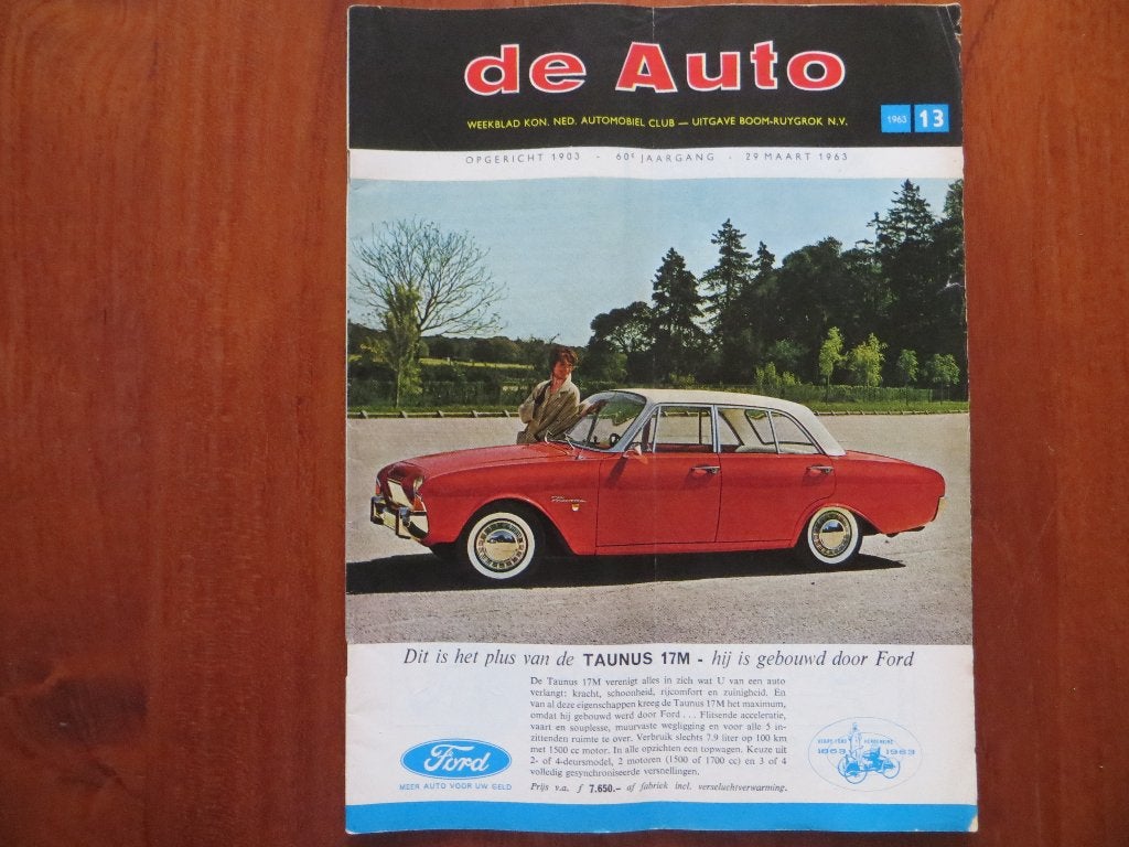 De Auto nr. 13 1963 ATS GT, RAI: HISWA en Goed Kamp (7 blz.), Ophalen of Verzenden, Zo goed als nieuw, Algemeen