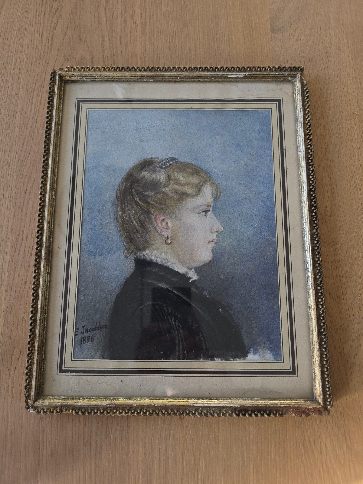 portret uit de 19e eeuw - Léon Herbo - Jacobher -1886 - €149, Ophalen of Verzenden