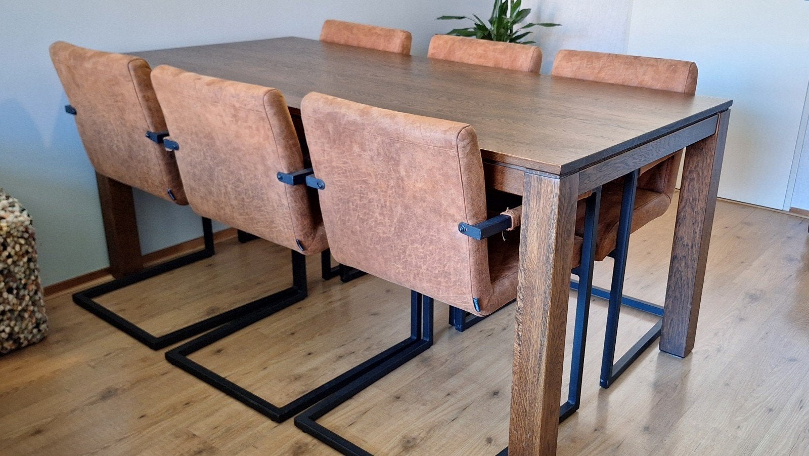 Te koop: Eettafel 180 x 89 met 6 stoelen, Huis en Inrichting, Tafels | Eettafels, Ophalen of Verzenden, Rechthoekig, 150 tot 200 cm