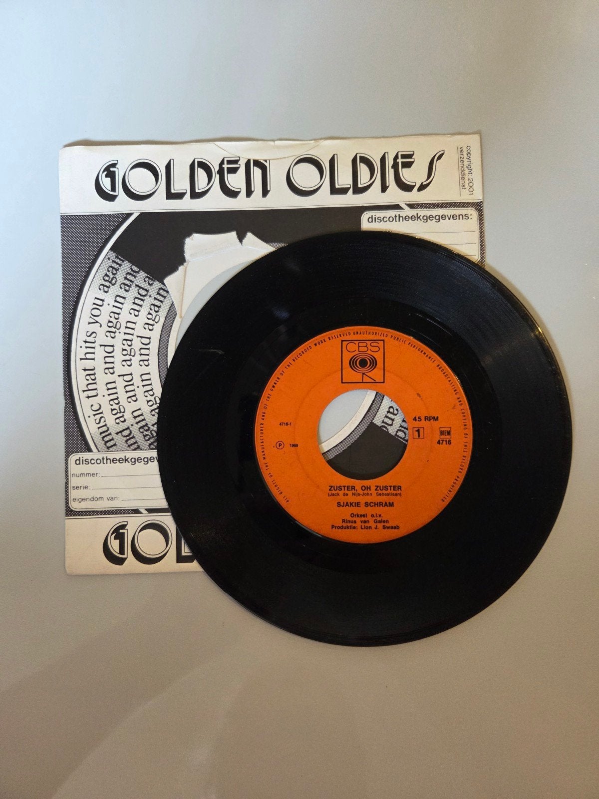 Sjakie Schram - Zuster oh zuster, Ophalen of Verzenden, Gebruikt, 7 inch, Nederlandstalig