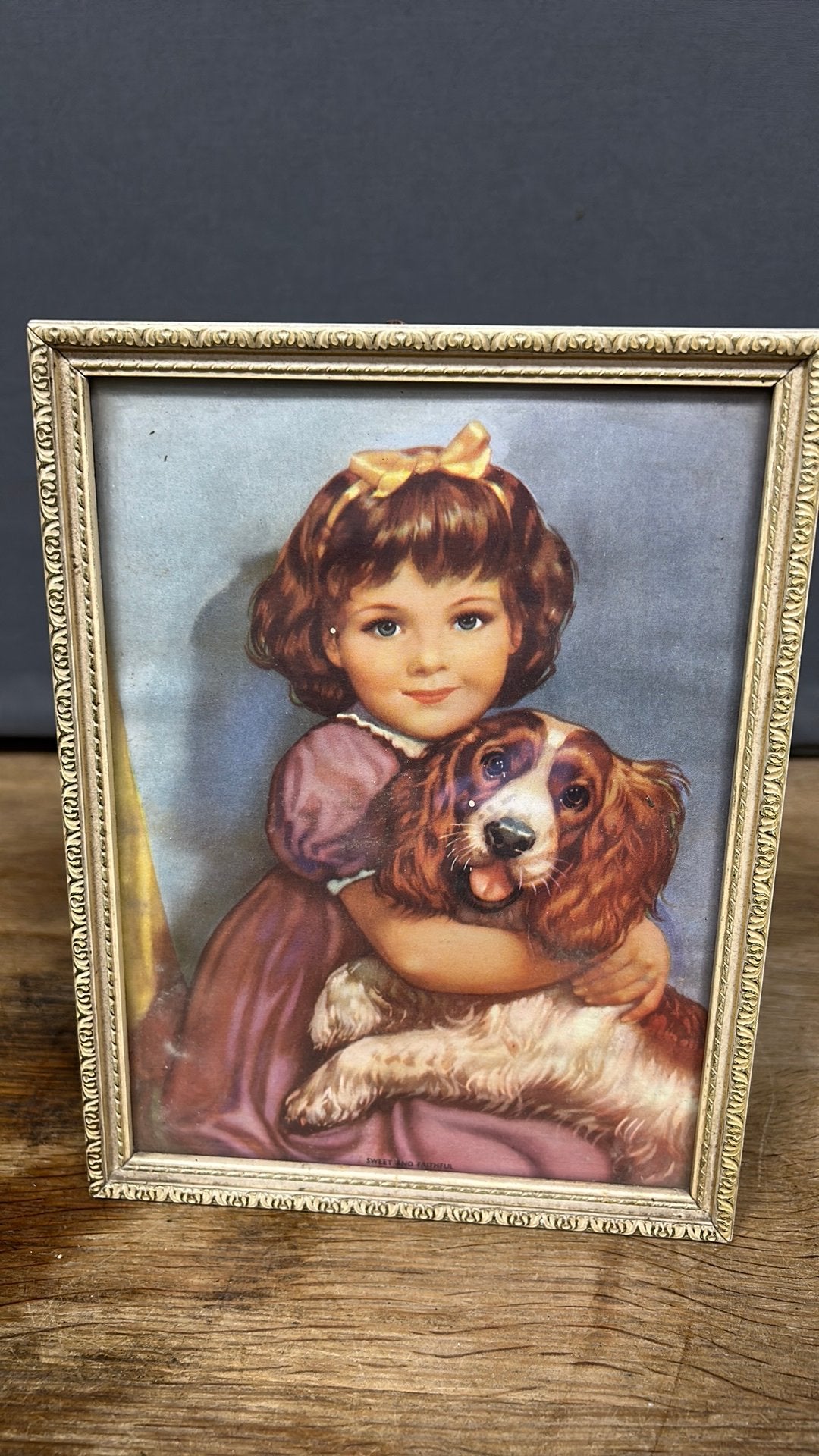 Vintage Retro kunstprint jaren 50., Ophalen of Verzenden, Print, Print/reproductie, Achter glas