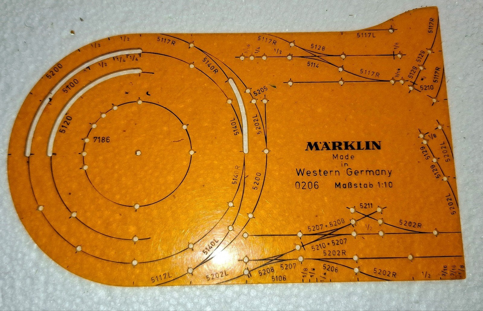 marklin teken sjabloon, Wisselstroom, Gebruikt, Rails, Ophalen of Verzenden