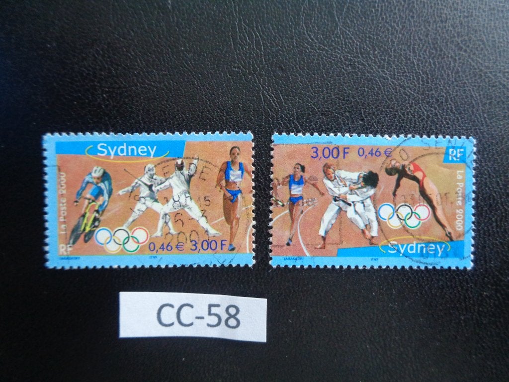 frankrijk - olympische spelen sydney 2000 (cc-58), Ophalen of Verzenden, Gestempeld