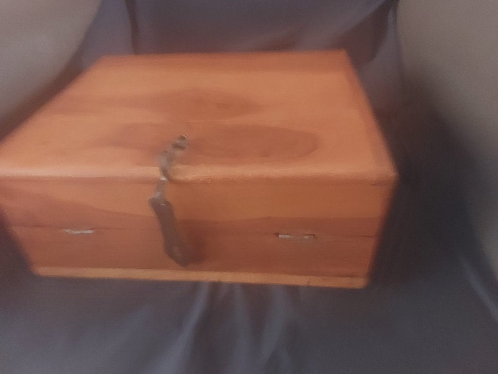 Vintage houten schrijfkist / bureaukist, Ophalen