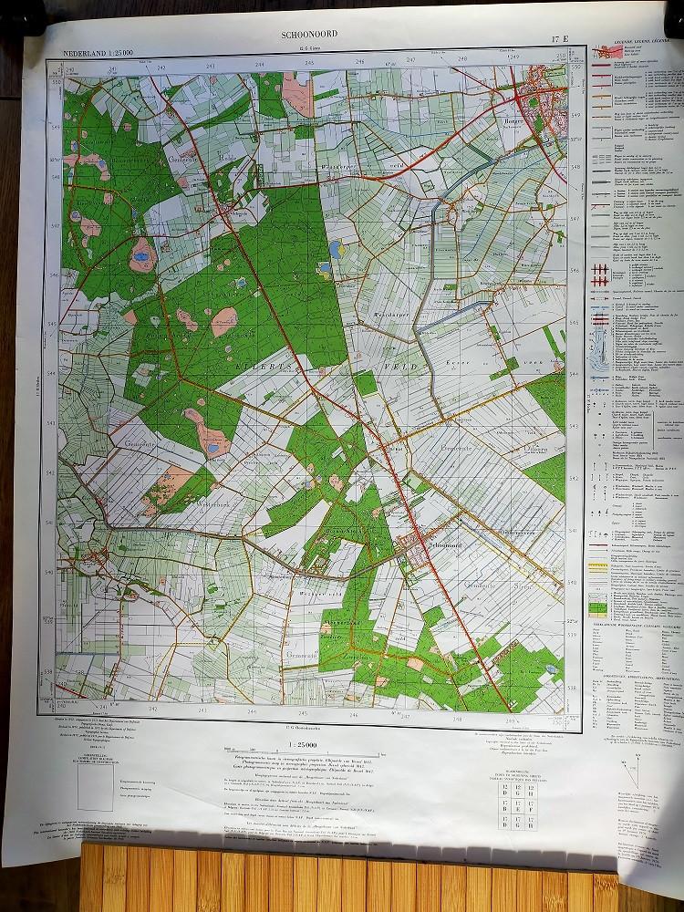 topografische kaarten Drenthe, Topografische Dienst Nederland, Landkaart, 1800 tot 2000, Nederland