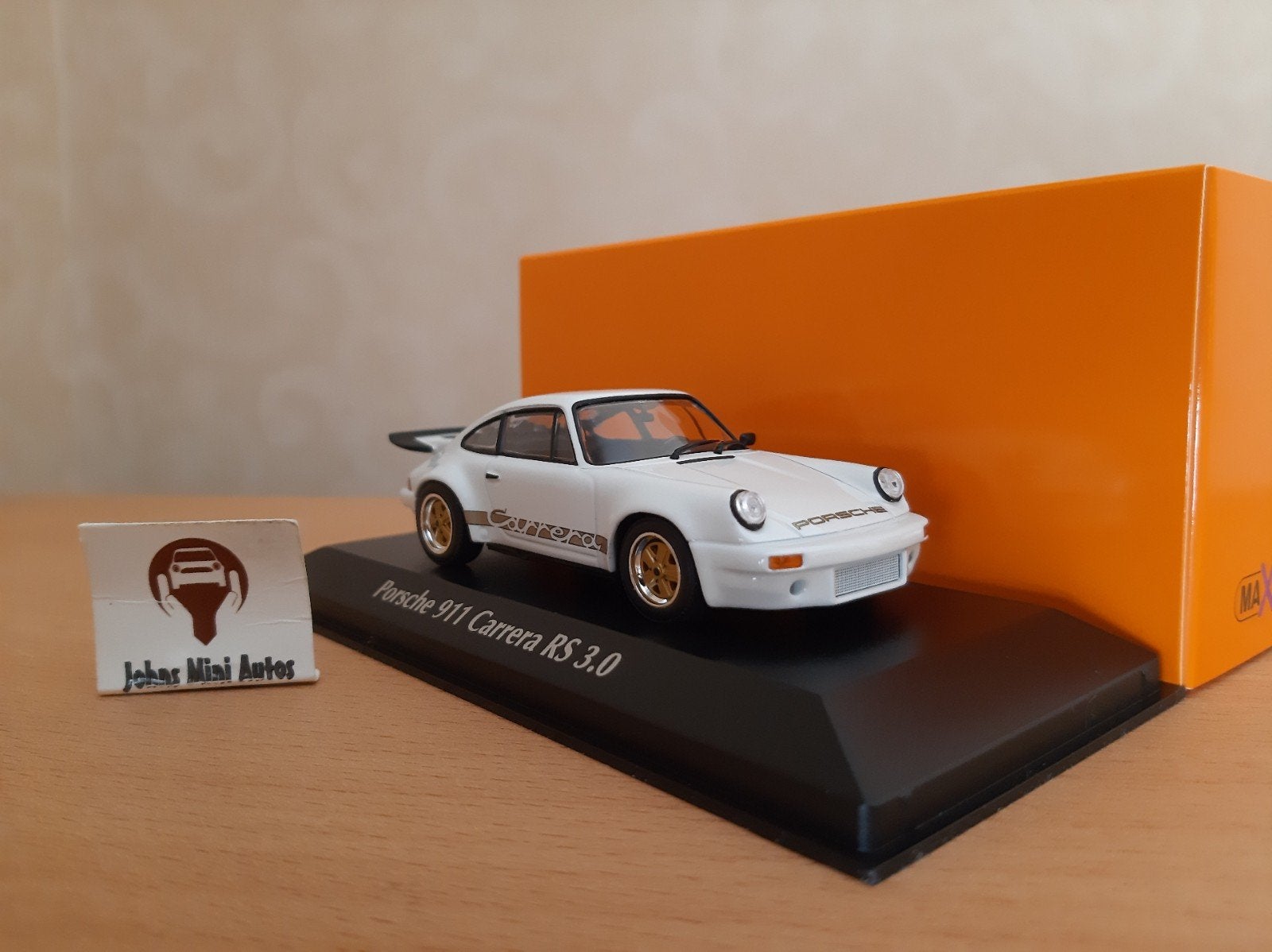 Porsche 911 Carrera RS 3.0 1974 Wit met gouden decals - 1:43