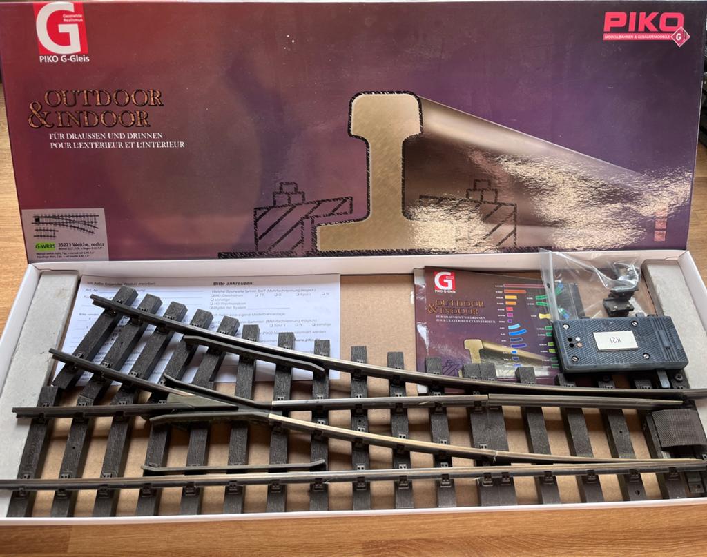 R3 wissel elektrisch voor de LGB baan, Gelijkstroom, Rails, Ophalen of Verzenden, Zo goed als nieuw