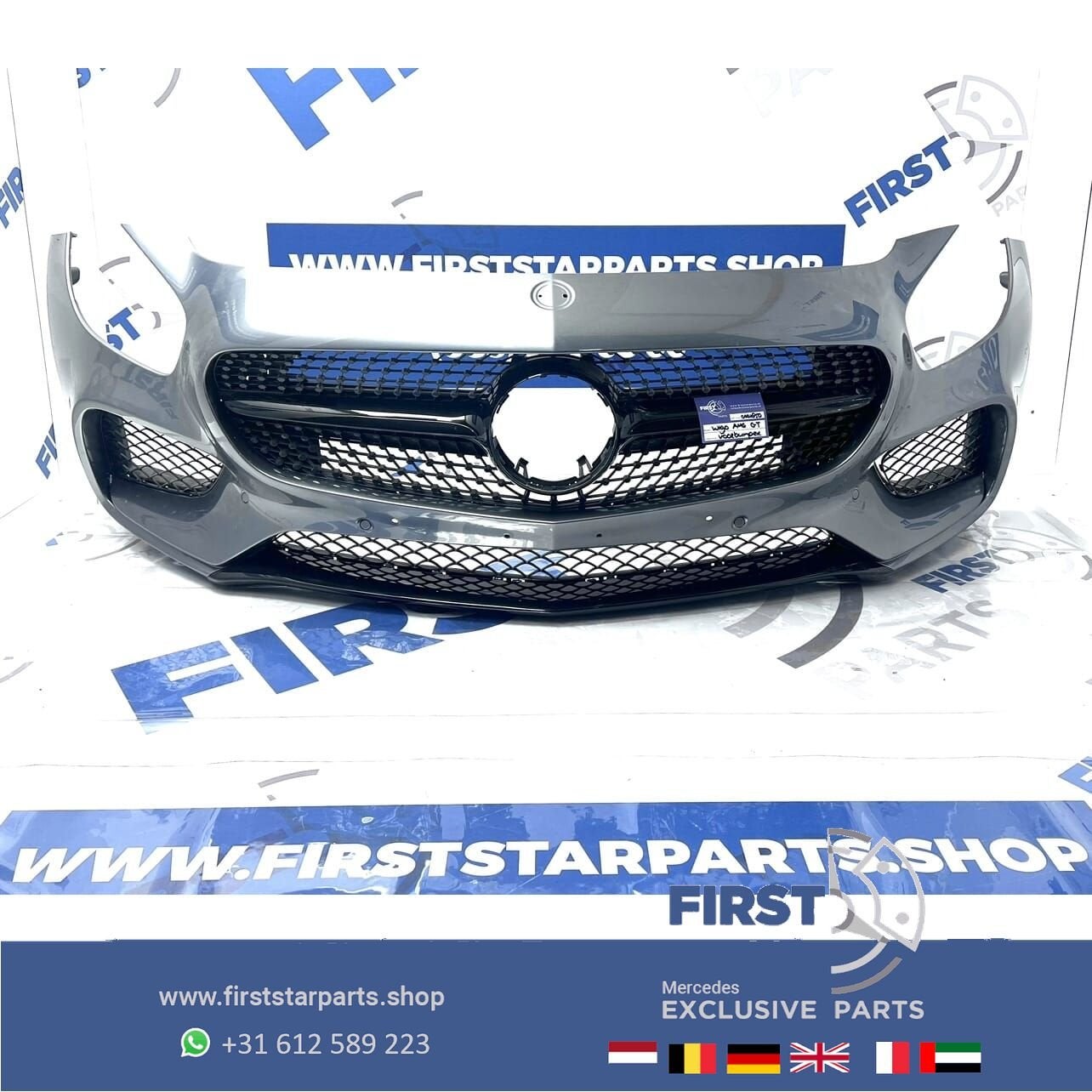 W190 AMG GT BUMPER COMPLEET Mercedes GT GTC GTS AMG VOORBUMP, Gebruikt, -, Voor, Ophalen of Verzenden