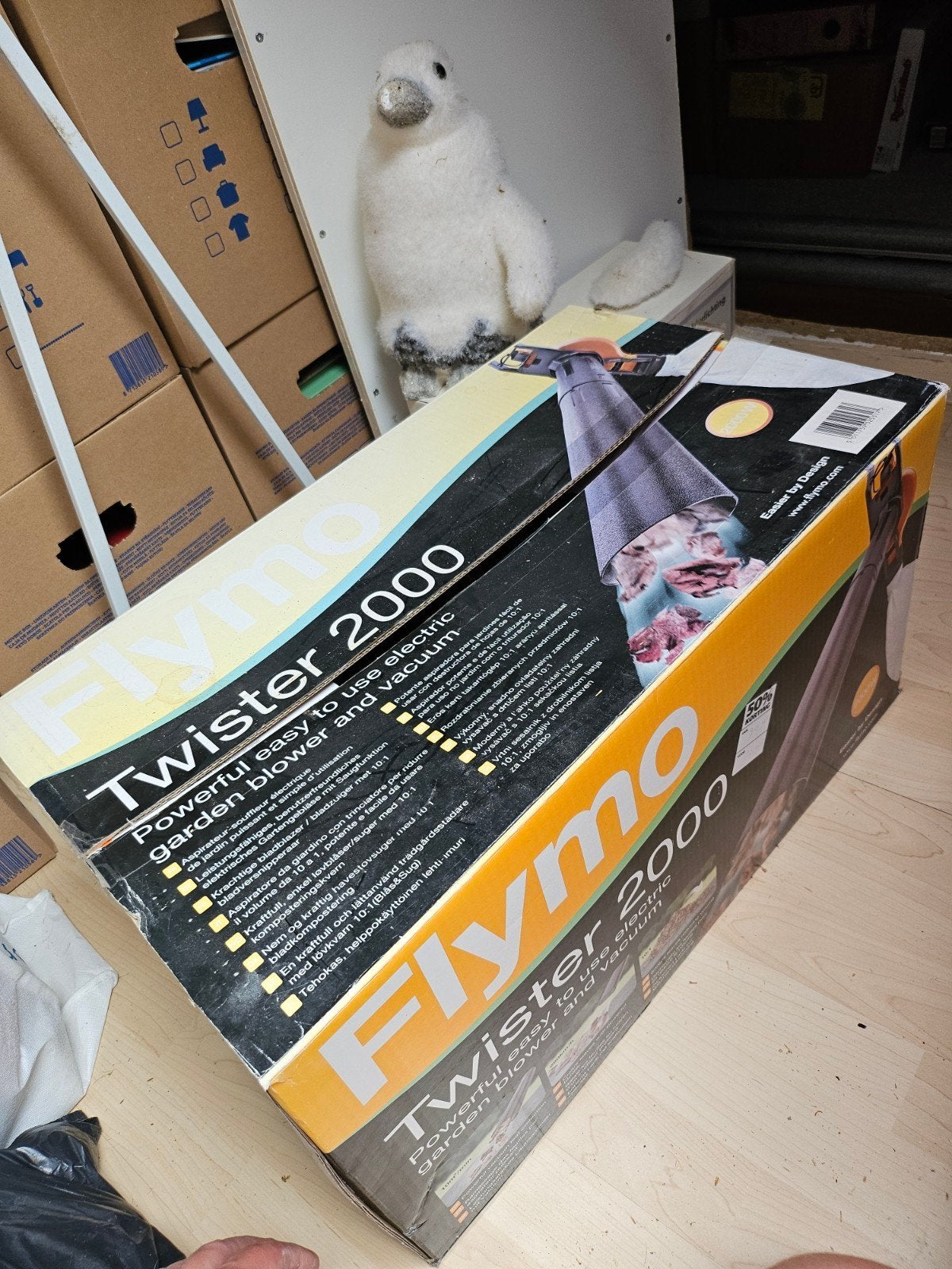 Flymo Twister 2000 elektrische bladblazer en -zuiger, Ophalen, Met versnipperfunctie, Gebruikt, Handgedragen
