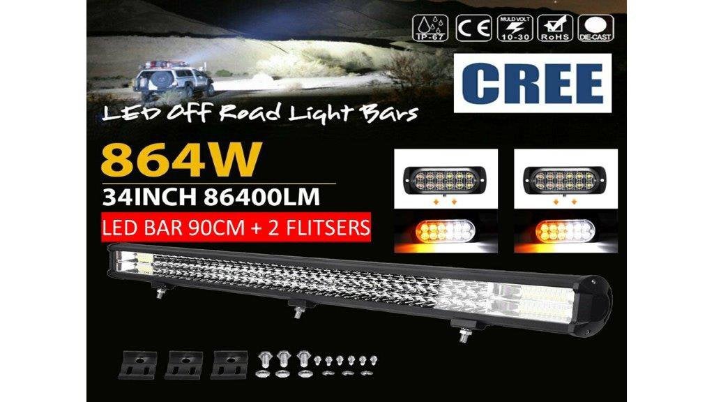 Led bar 90cm + 2 flitsers nieuw!, Ophalen of Verzenden, Nieuw