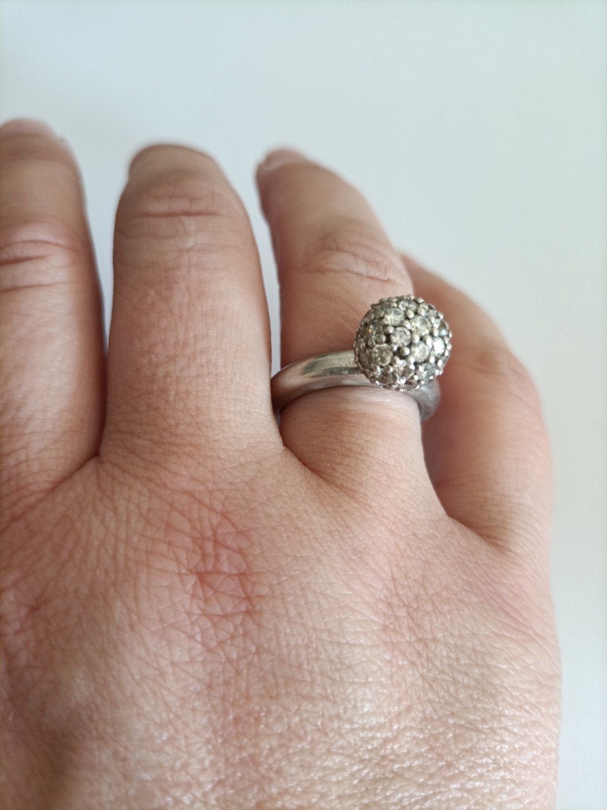 Zilveren ringen van Ti sento met grote zirkonia bol maat 56, Ophalen of Verzenden, Zo goed als nieuw, 17 tot 18, Dame