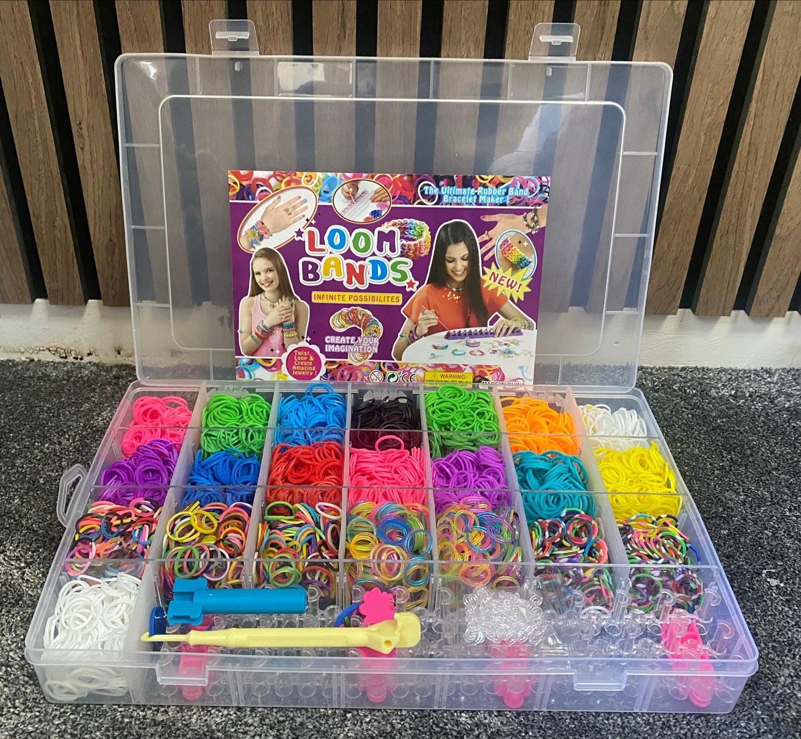 Nieuw!!Grote set Loombandjes met veel kleuren en accessoires, Nieuw, Meerkleurig, Ophalen of Verzenden, Rubber