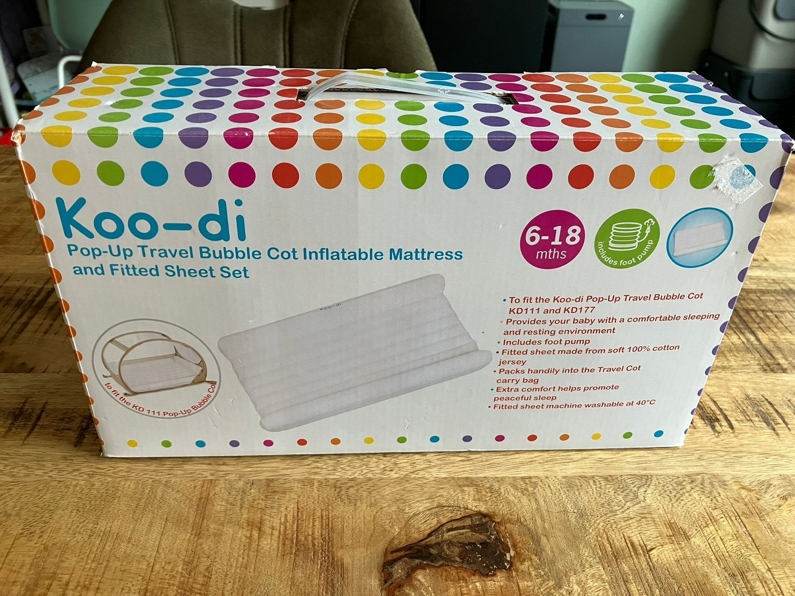 Koo-di Pop-Up Reiswieg Matras en Hoeslaken Set, Ophalen of Verzenden, Nieuw