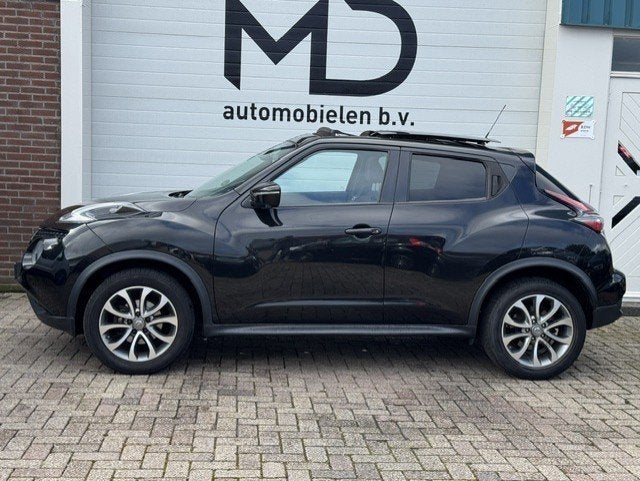 Nissan Juke 1.2 DIG-T S/S - Panoramadak-Keyless-LED-Navi-360, Auto's, Nissan, Voorwielaandrijving, Stof, Zwart, 116 pk