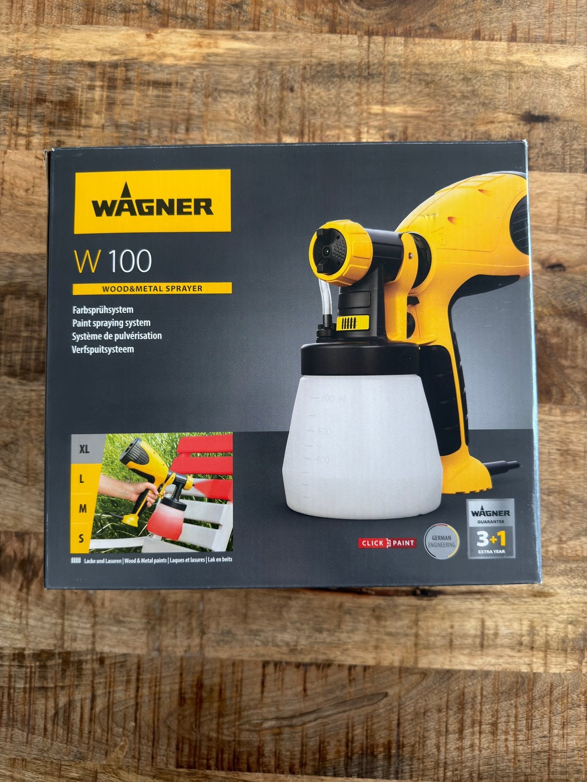 Wagner Hout & Metaal W 100 Verfspuit, Ophalen, Zo goed als nieuw, Verfspuit of Verfpomp