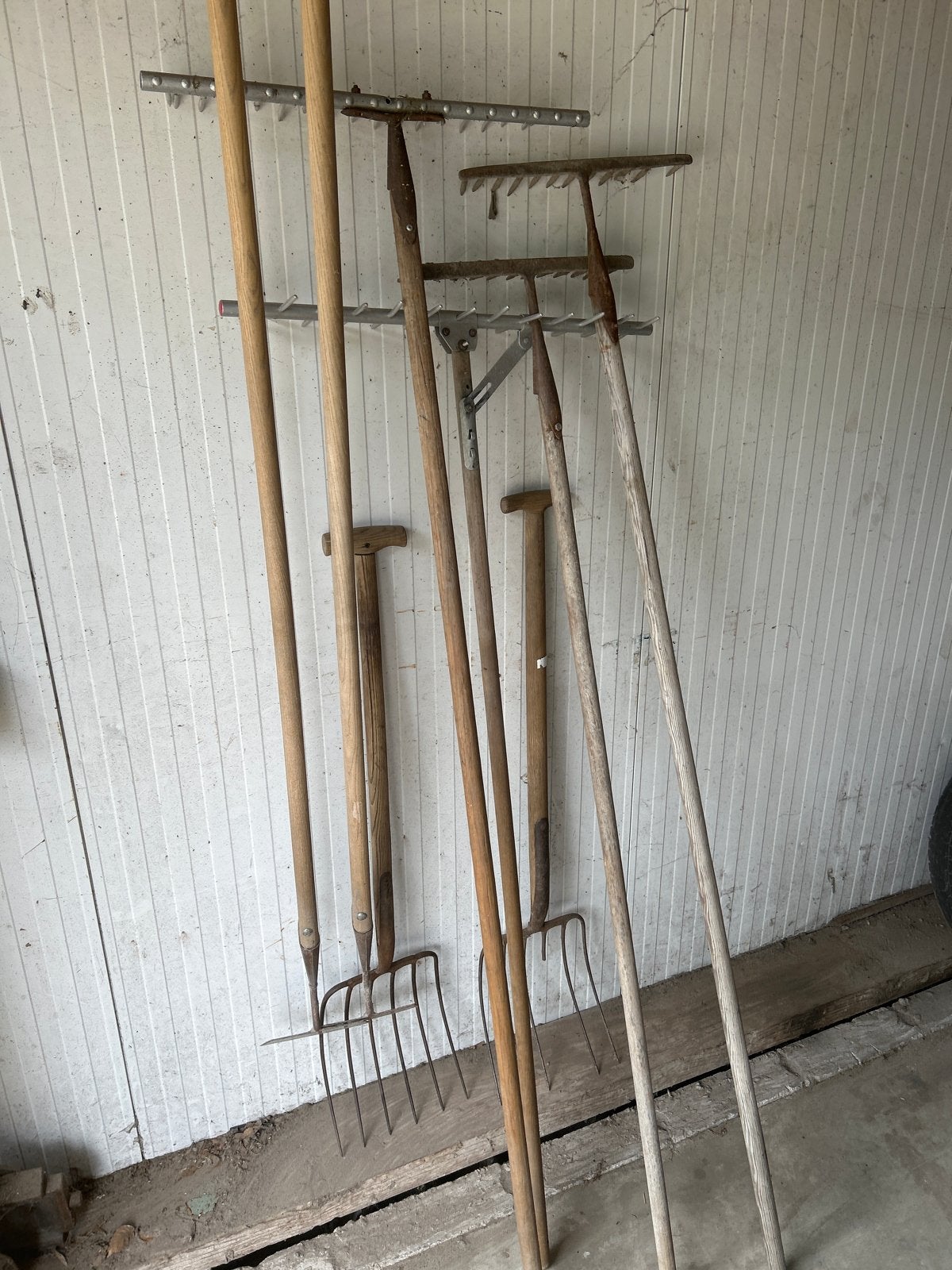 Diverse tuingereedschap: vorken en harken, Tuin en Terras, Ophalen, Gebruikt, Hark