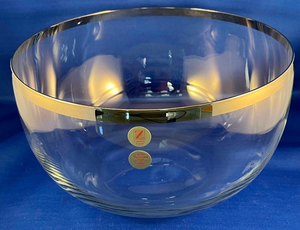 Dun kristallen fruit- of bowlschaal van Zwiesel, Antiek en Kunst, Antiek | Glas en Kristal, Ophalen of Verzenden