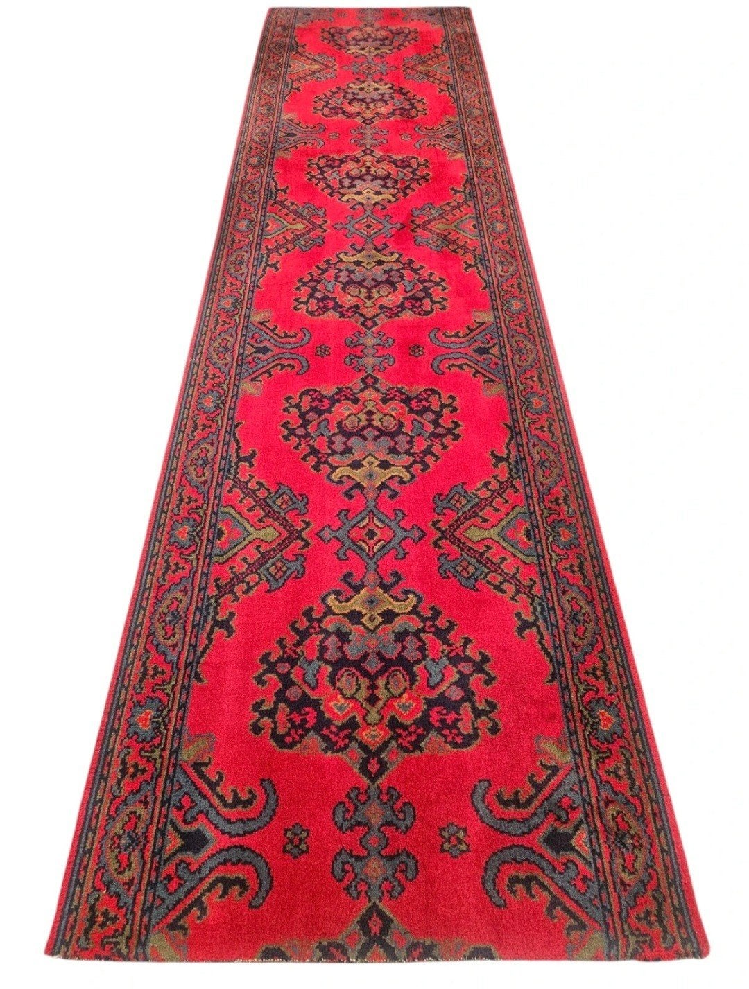 Vintage Perzisch wol tapijt loper Kandahar LDP 73x250cm
