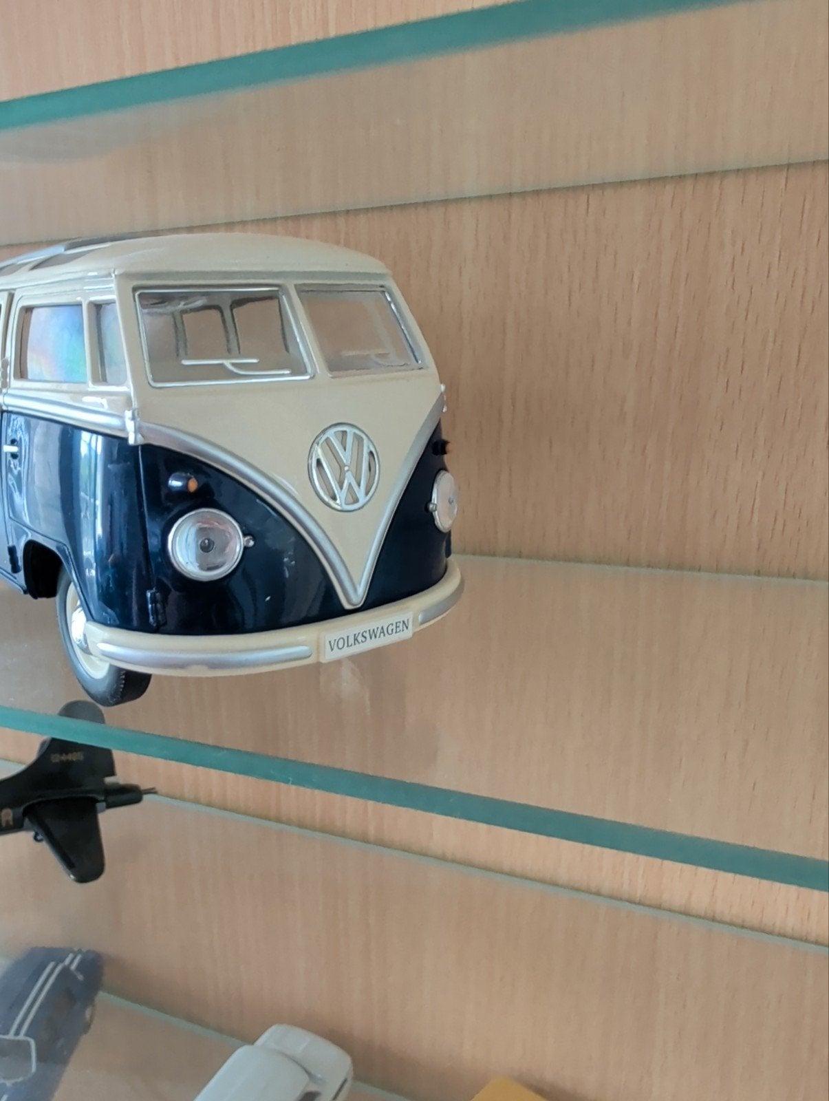 Volkswagen T1 Bus Modelauto - Blauw/Wit, Overige merken, Auto, 1:32 tot 1:50, Ophalen of Verzenden