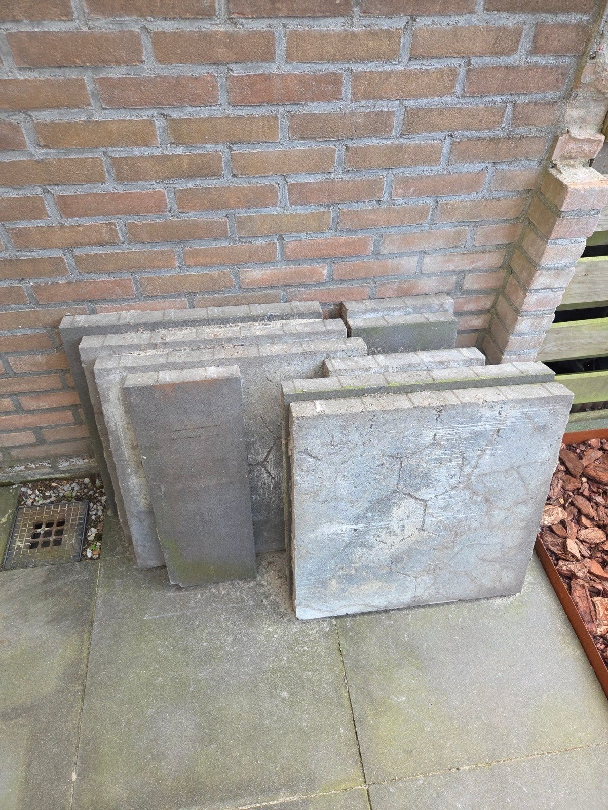 Betontegels 60x60x6cm, Ophalen, Gebruikt, Beton, Terrastegels