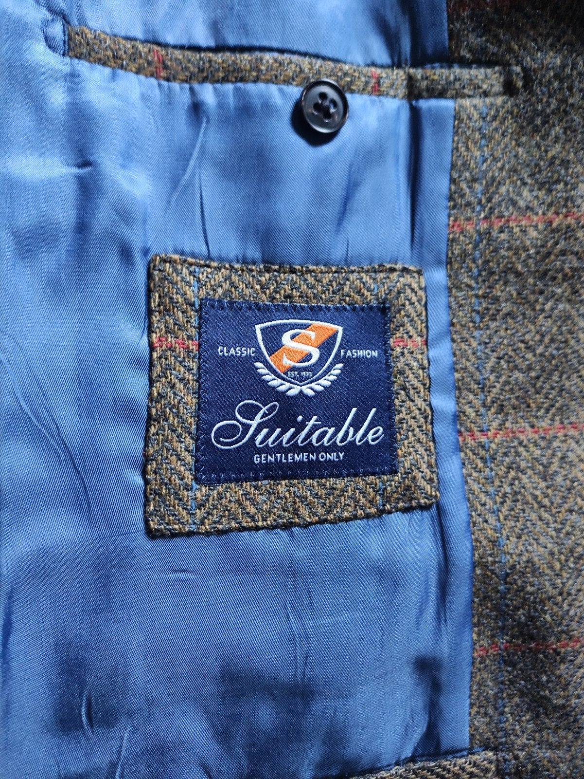 Wollen heren colbert, maat 46, Ophalen of Verzenden, Zo goed als nieuw, Maat 46 (S) of kleiner, Blauw
