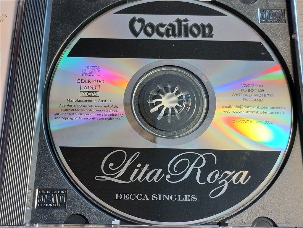 Lita Roza – Decca Singles 1951-57, Ophalen of Verzenden, Zo goed als nieuw, Jazz