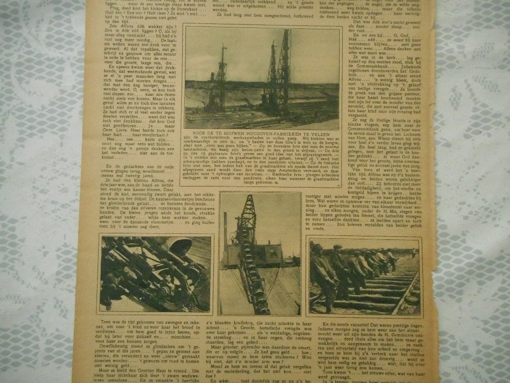 Velzen. Bouw Hoogoven Fabrieken. 1921., Ophalen of Verzenden, 1920 tot 1940, Nederland, Knipsel(s)