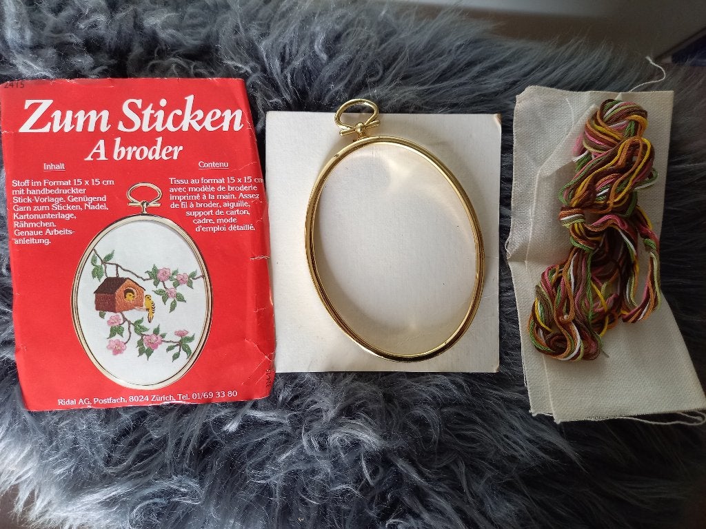 Vintage Borduurpakketje Ridal AG 15 x 15, Verzenden