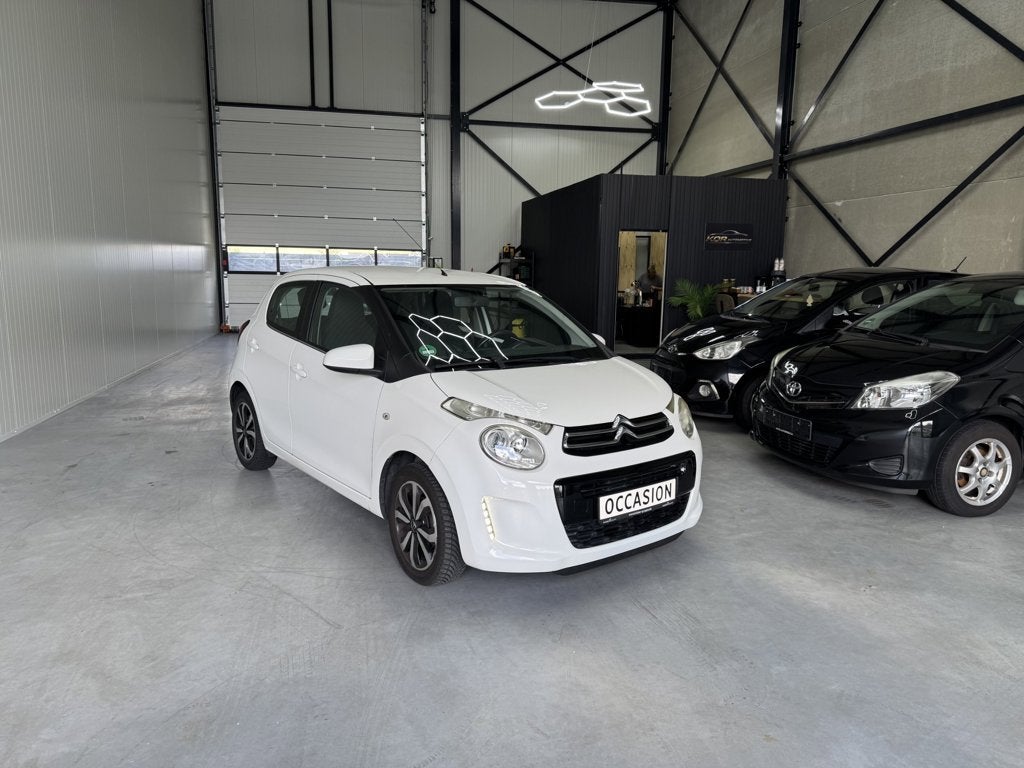 Citroen C1 1.0 e-VTi Shine | navi | climate control | stoel, Auto's, Voorwielaandrijving, Stof, Gebruikt, Zwart